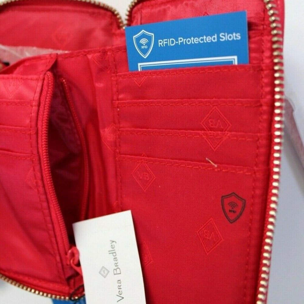 Vera Bradley Red Rhumba Quilted Fabric Wristlet - Picture 6 of 8